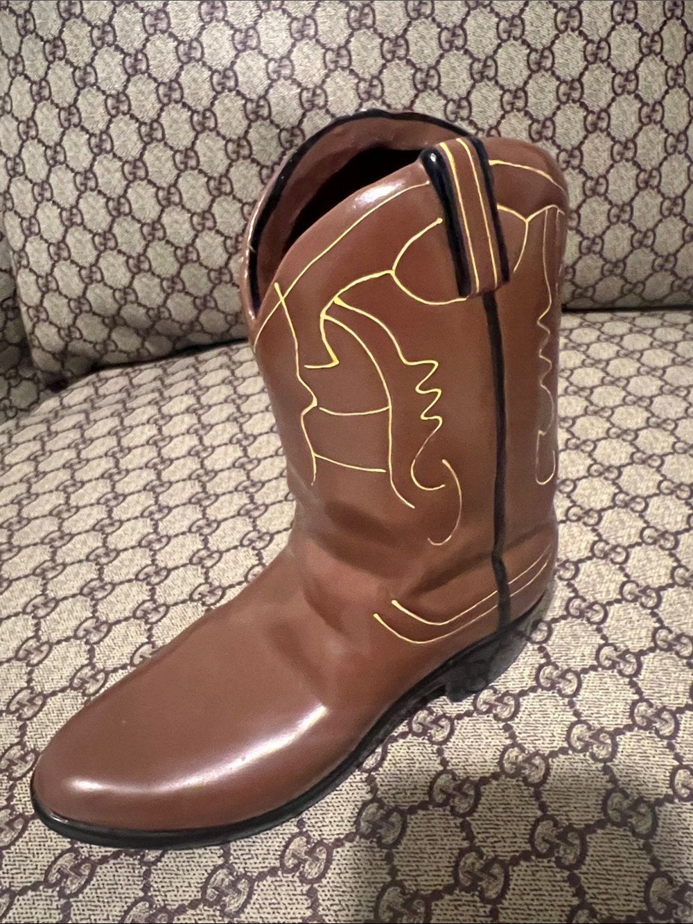 Western Cowboy Boot Decor/Pencil holder